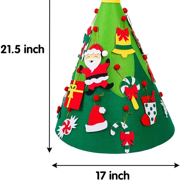 3D Felt Christmas Tree Toddler Kids Decorations - Picture 3 of 6